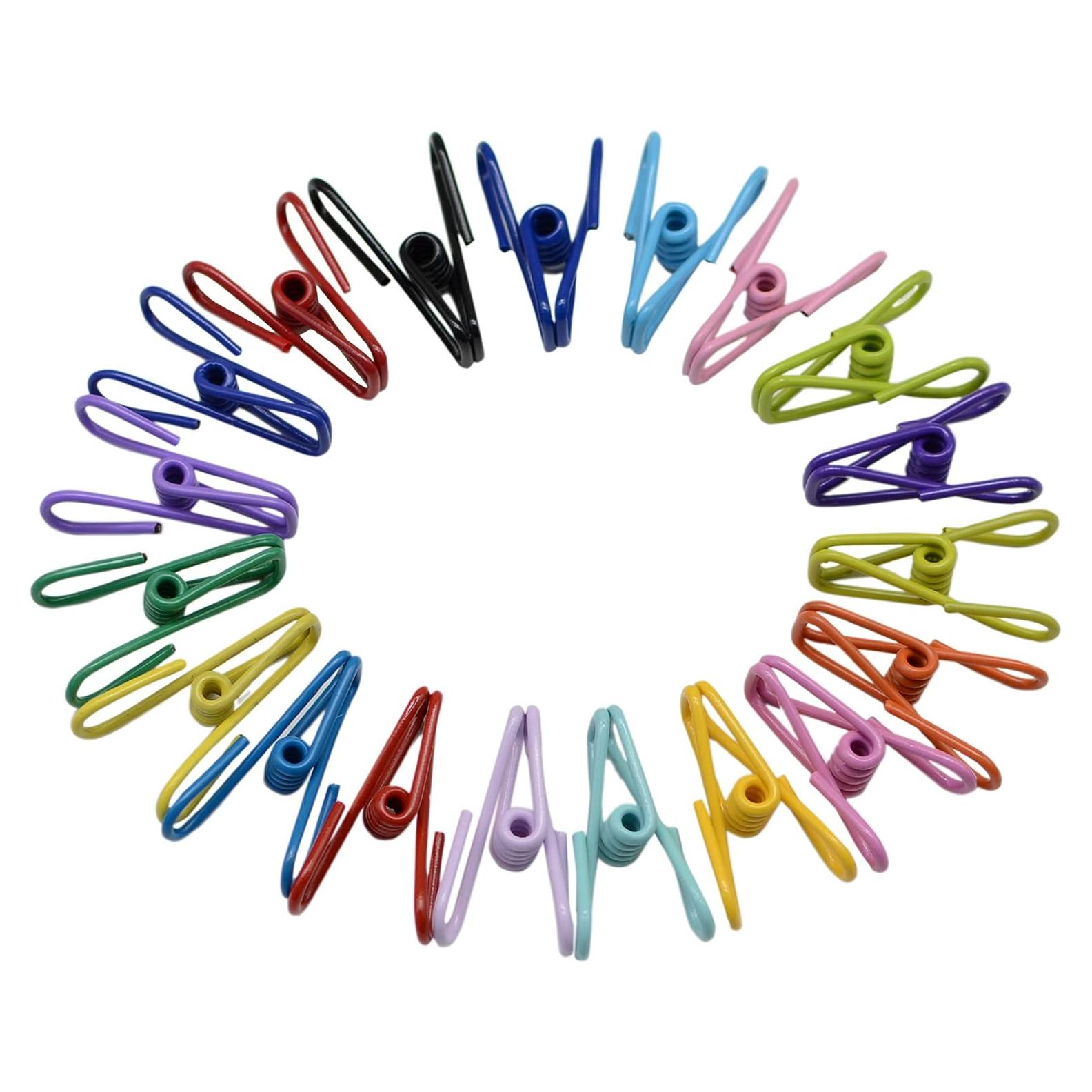 Pinzas Utilitarias de Metal YIKANGHENG 20 Pcs 5 cm Colores Mezclados