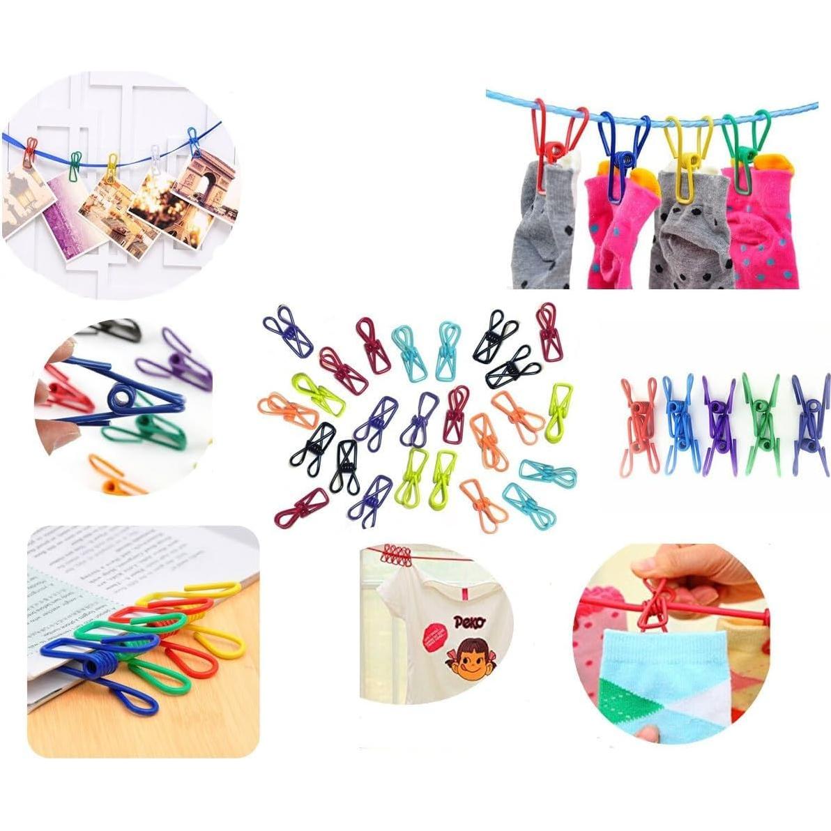 Pinzas Utilitarias de Metal YIKANGHENG 20 Pcs 5 cm Colores Mezclados