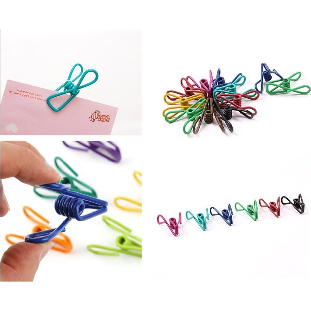 Pinzas Utilitarias de Metal YIKANGHENG 20 Pcs 5 cm Colores Mezclados