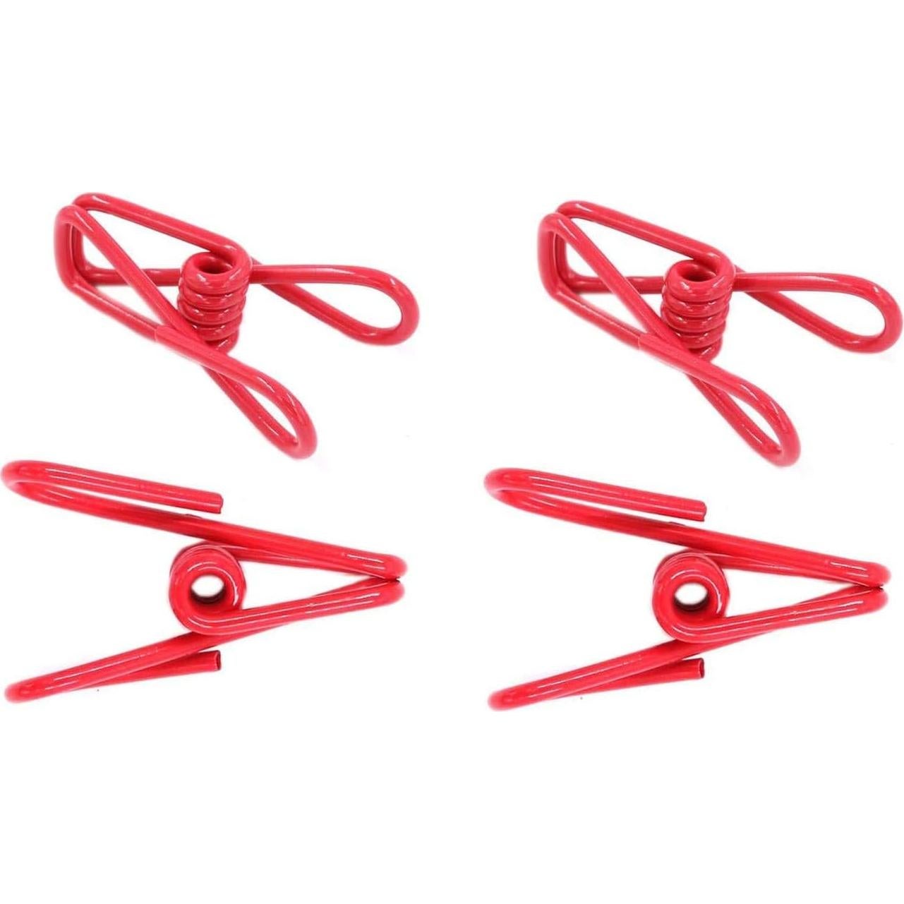 30 Clips de Chip Rojos Yansanido 5 cm Alta Elasticidad