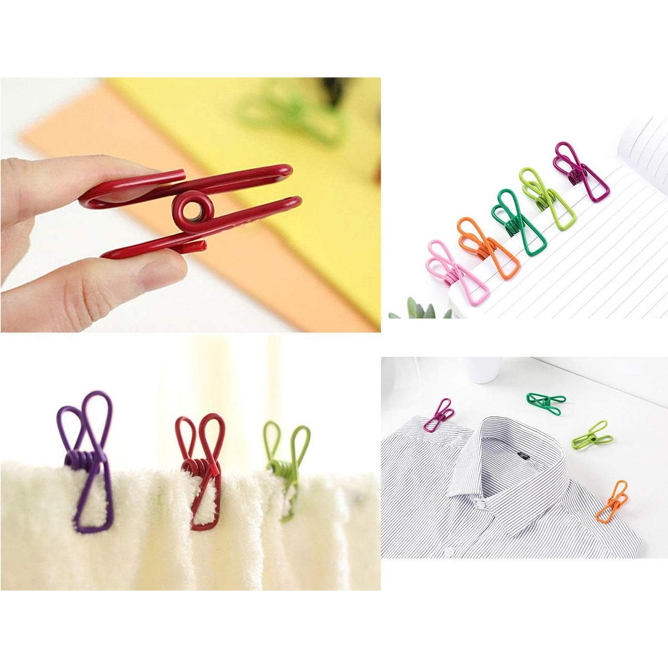 30 Clips de Chip Rojos Yansanido 5 cm Alta Elasticidad