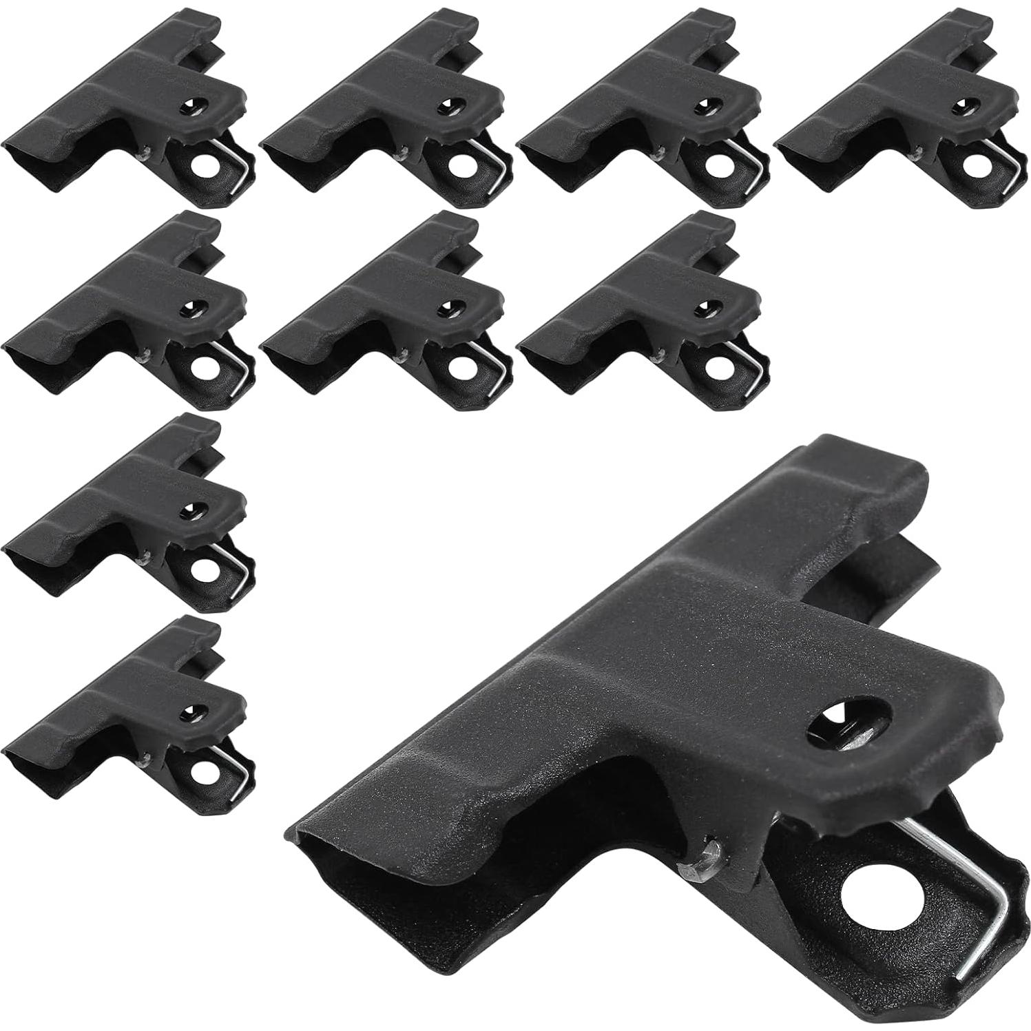 Clips de Metal Negro Bivethoi 10 Piezas 53mm para Oficina
