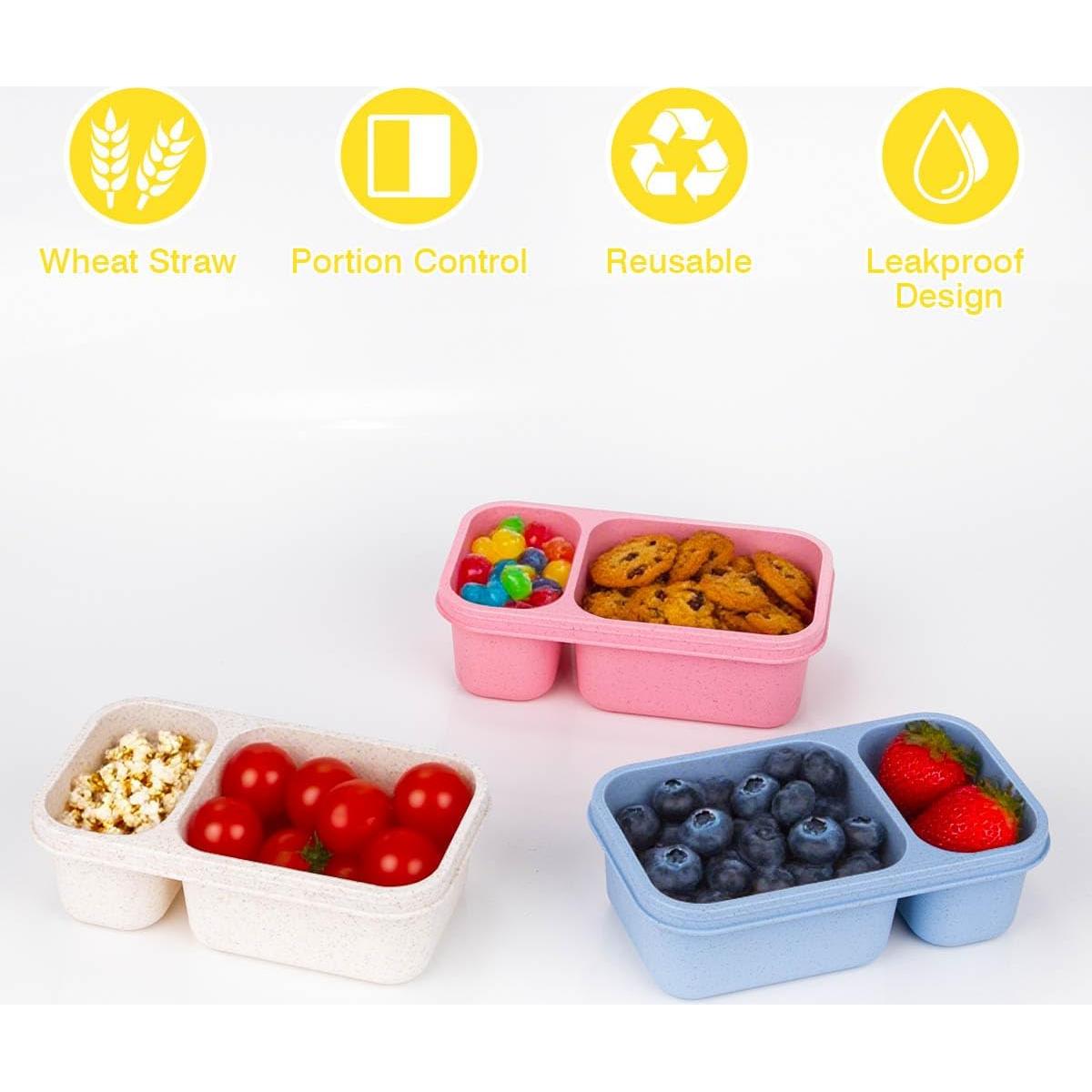 Contenedores de Snack Reutilizables DOSEWART 2 Compartimentos 260g