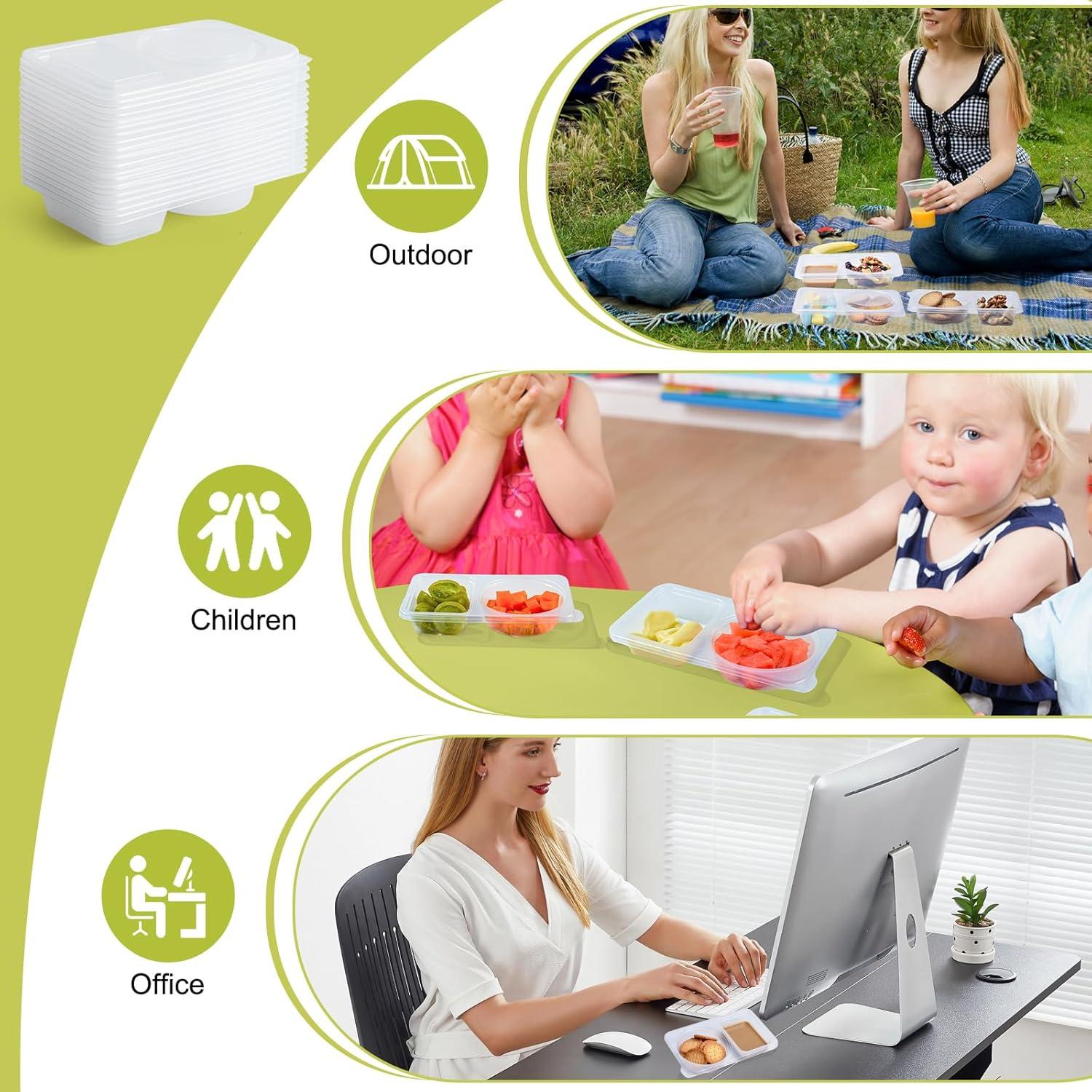 Paquete de 20 Contenedores de Snack Reutilizables ZMLLAYE