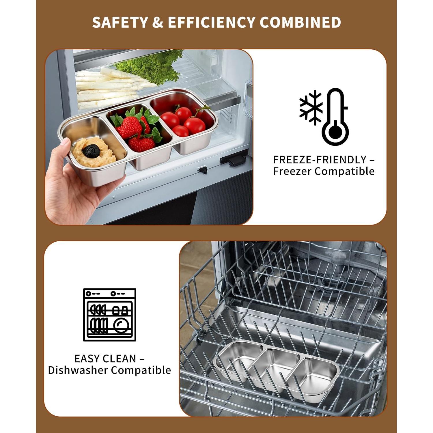 Paquete de 4 Contenedores de Snack Acero Inoxidable JUJOJB