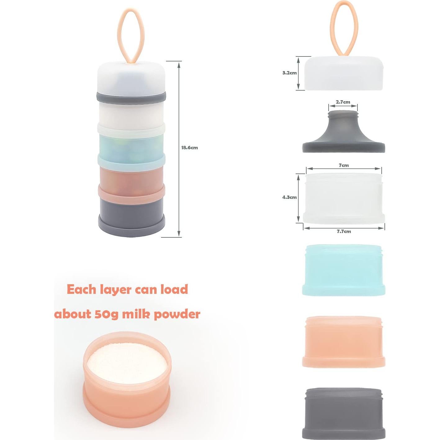 Dispensador de Fórmula para Bebés LADISO 4 Capas Libre de BPA