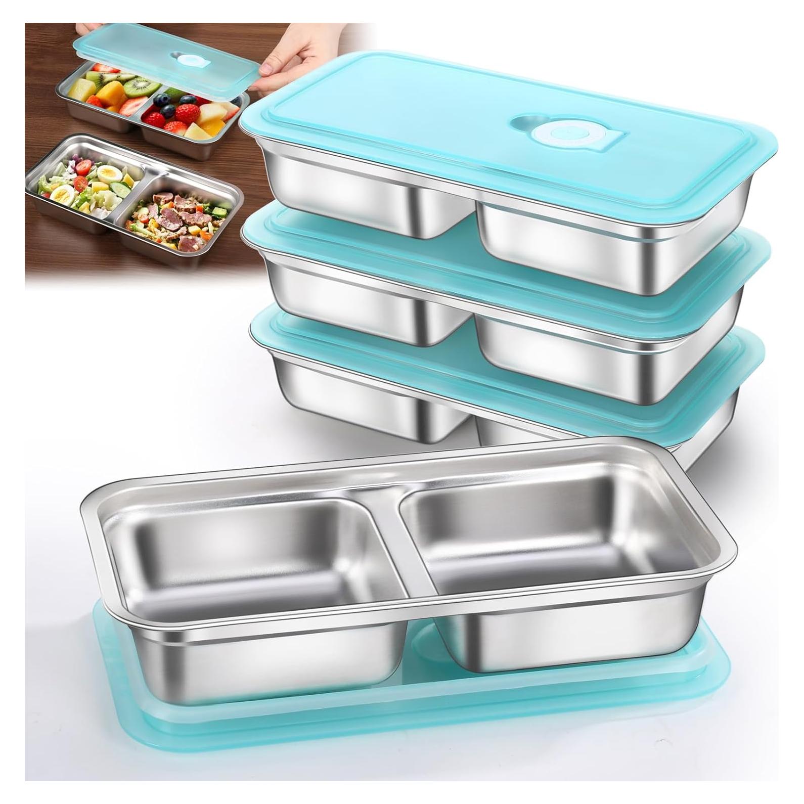 Contenedores de Snack Reutilizables Tikmos - Acero Inoxidable 4 Pzas