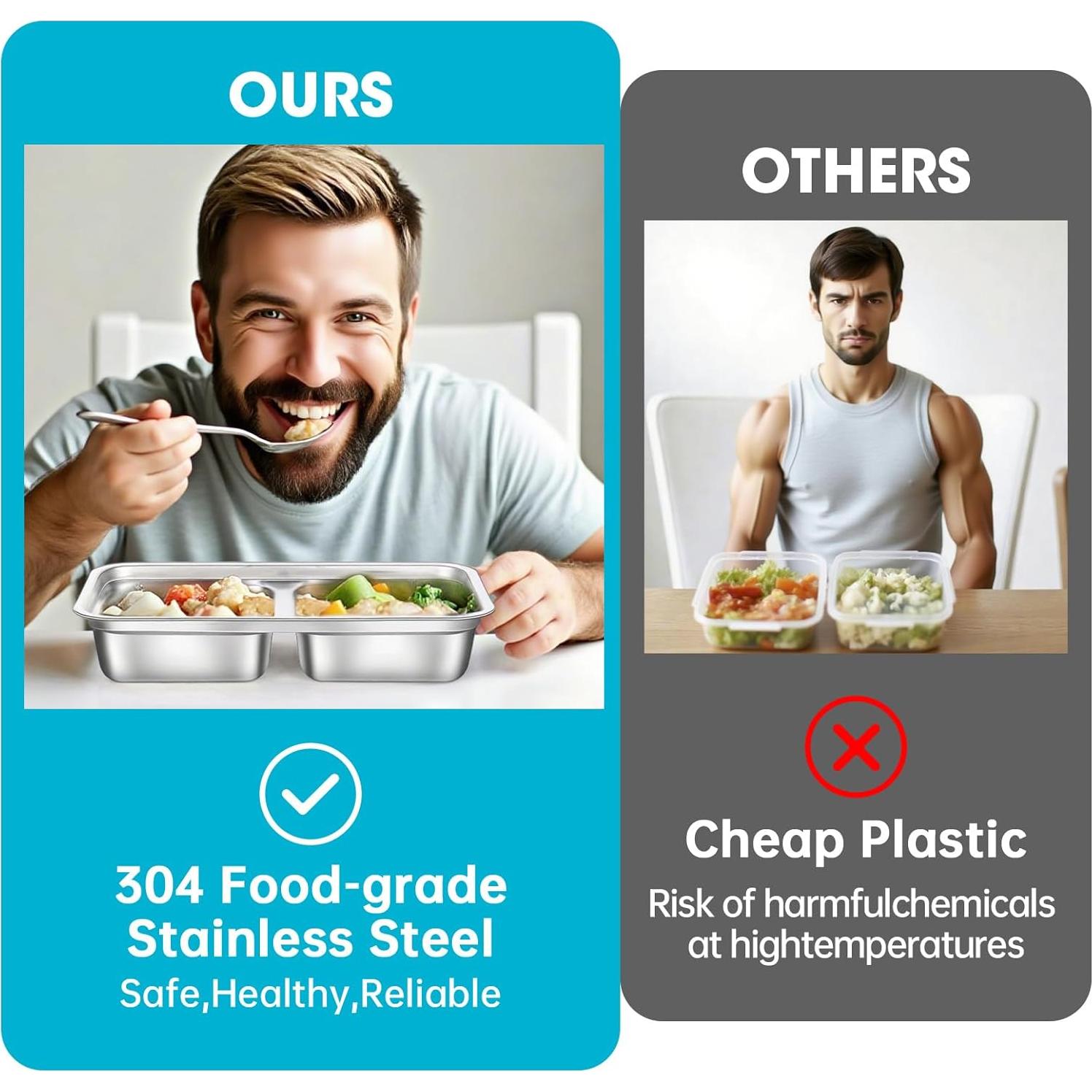 Contenedores de Snack Reutilizables Tikmos - Acero Inoxidable 4 Pzas