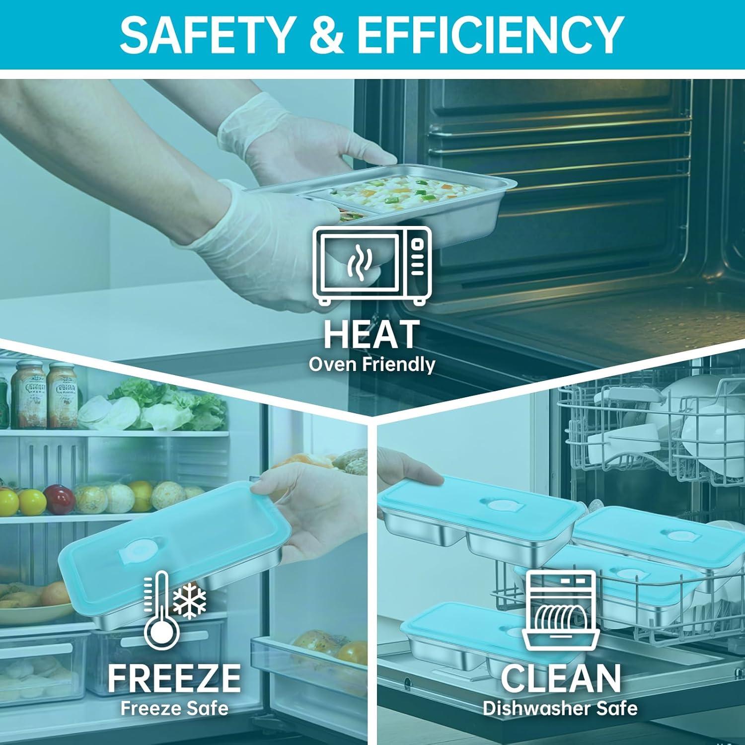 Contenedores de Snack Reutilizables Tikmos - Acero Inoxidable 4 Pzas