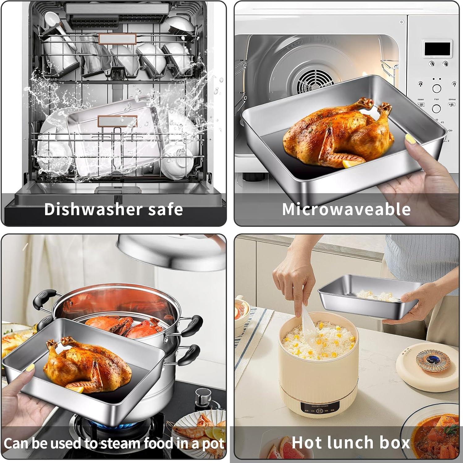 Caja de Almuerzo de Acero Inoxidable GIUOIDUO 6 Unidades 0.88L