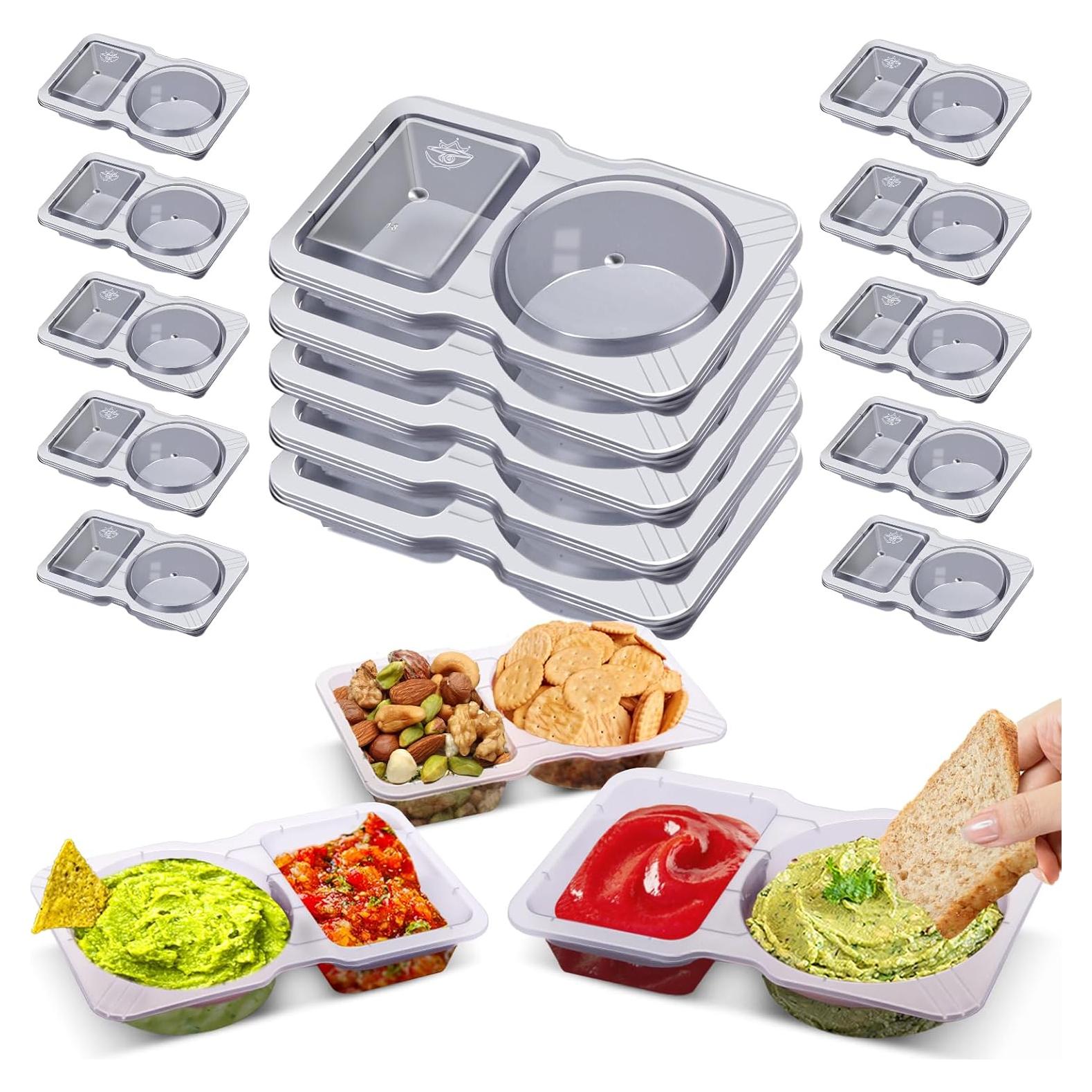 15 Sets Contenedores Reutilizables Doble Compartimento Evmliy