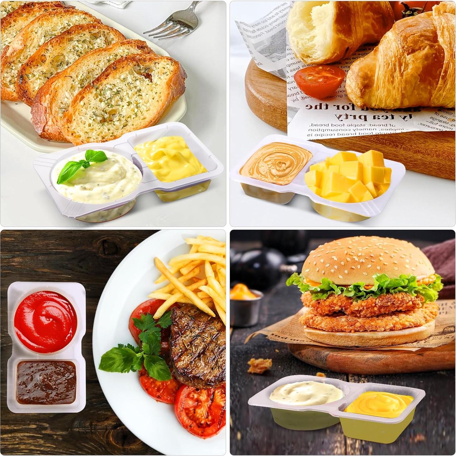 15 Sets Contenedores Reutilizables Doble Compartimento Evmliy