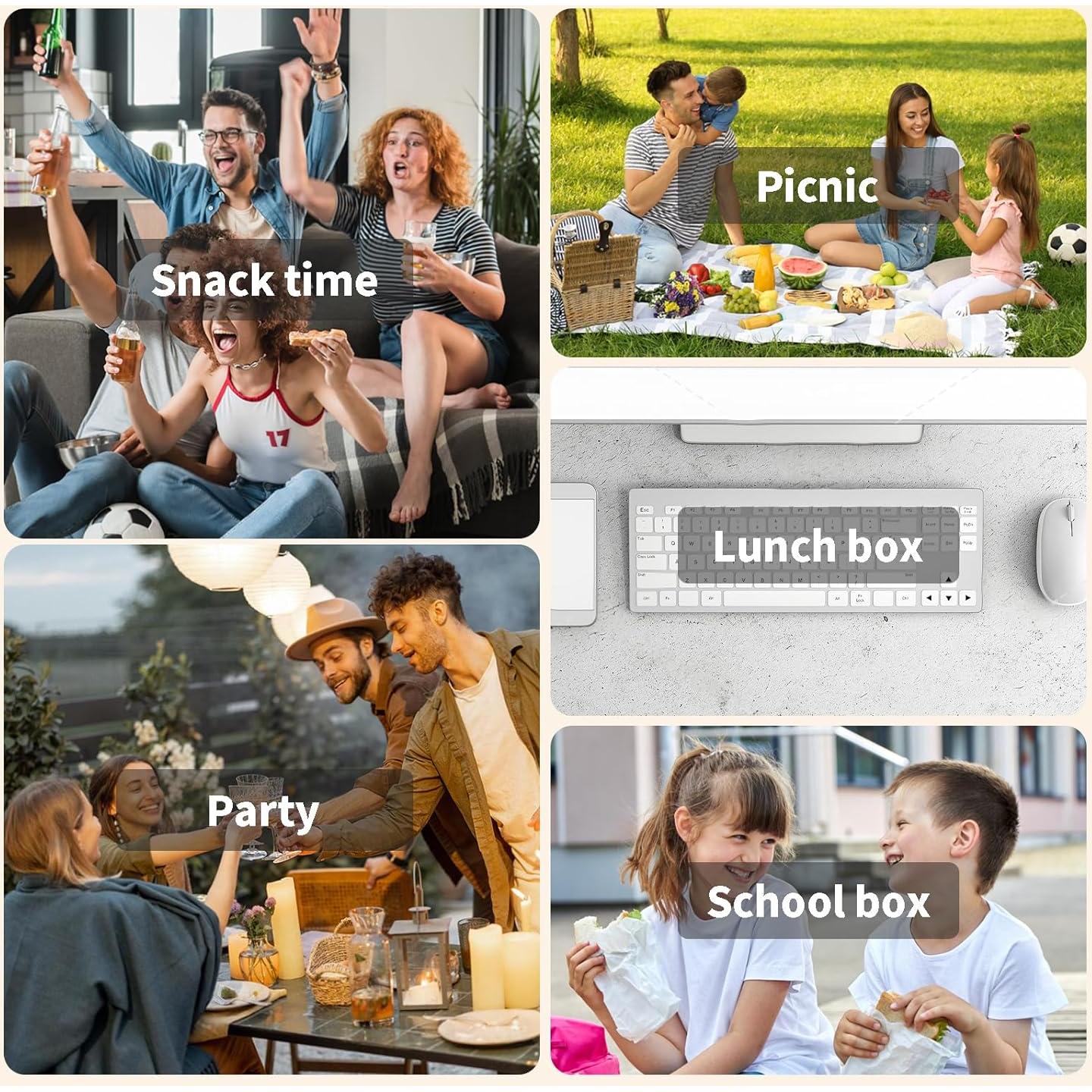 15 Sets Contenedores Reutilizables Doble Compartimento Evmliy