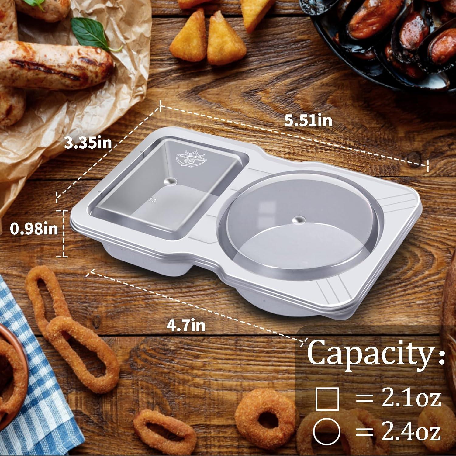 15 Sets Contenedores Reutilizables Doble Compartimento Evmliy