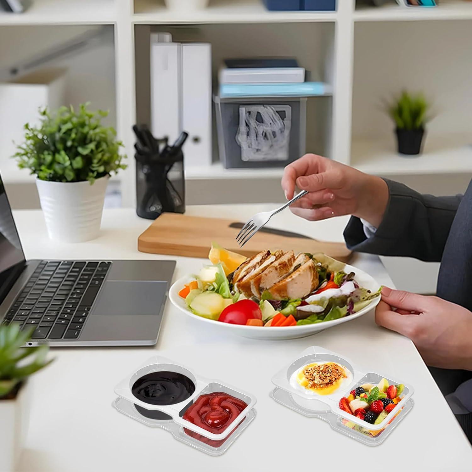 20 Contenedores Reutilizables UVHJ para Snacks y Salsas