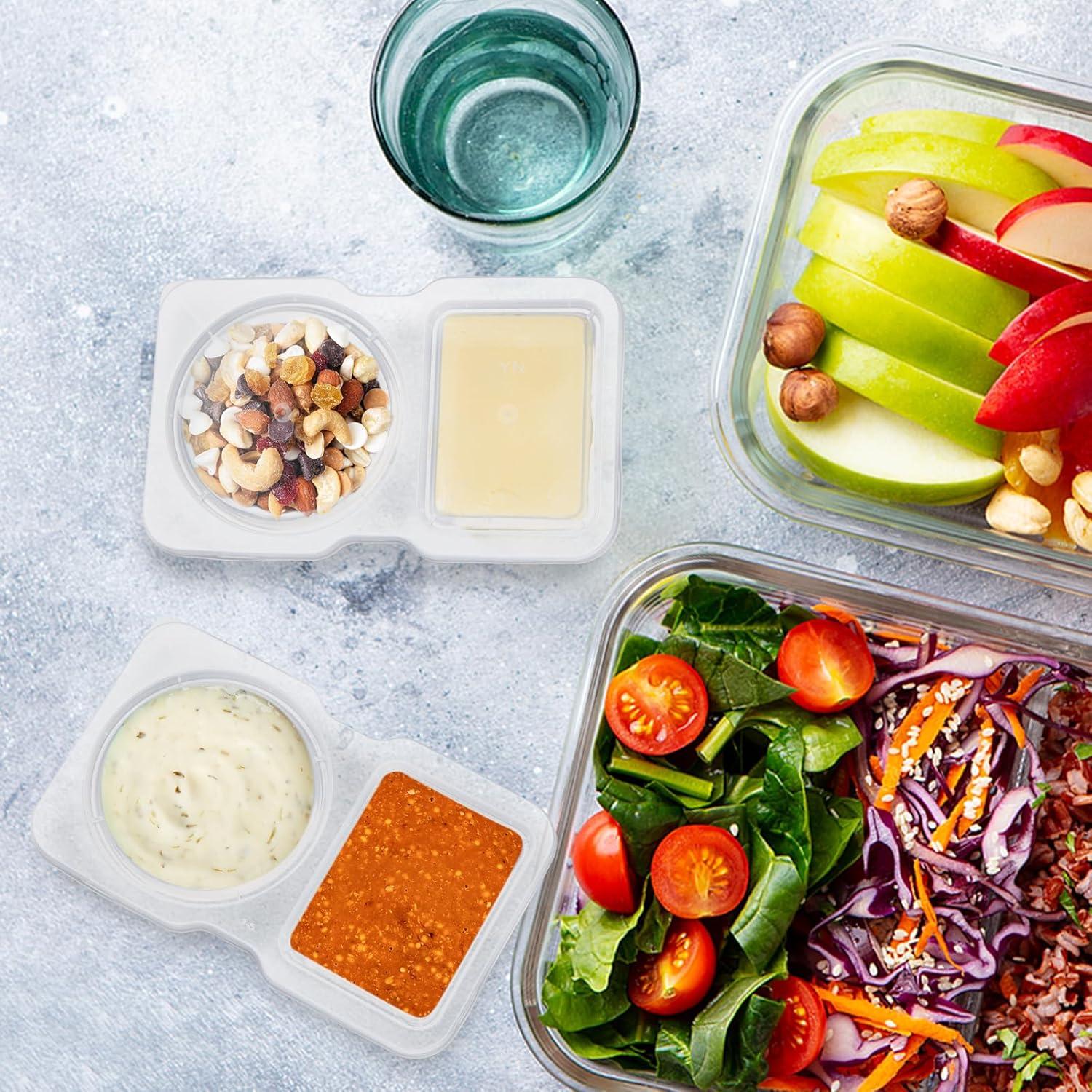 20 Contenedores Reutilizables UVHJ para Snacks y Salsas