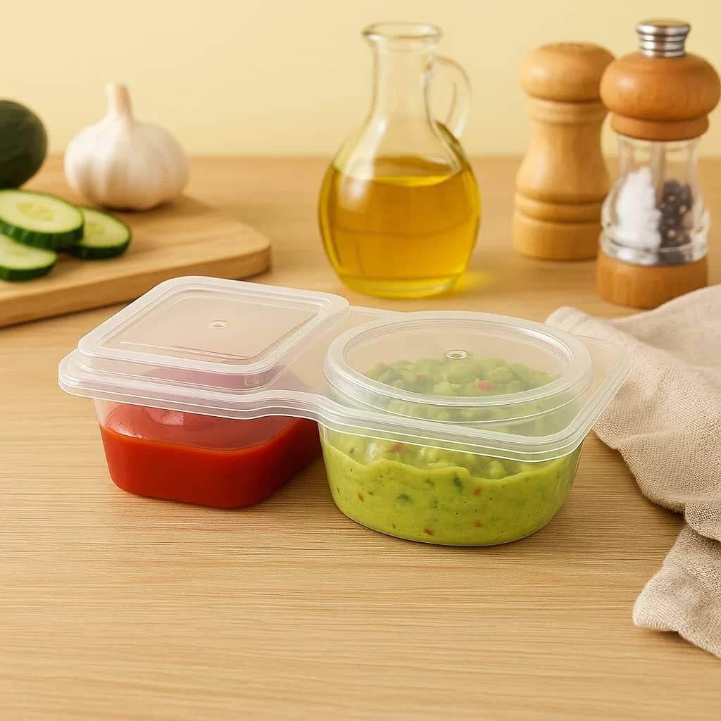 20 Contenedores Reutilizables para Snacks Blacksof 135ml