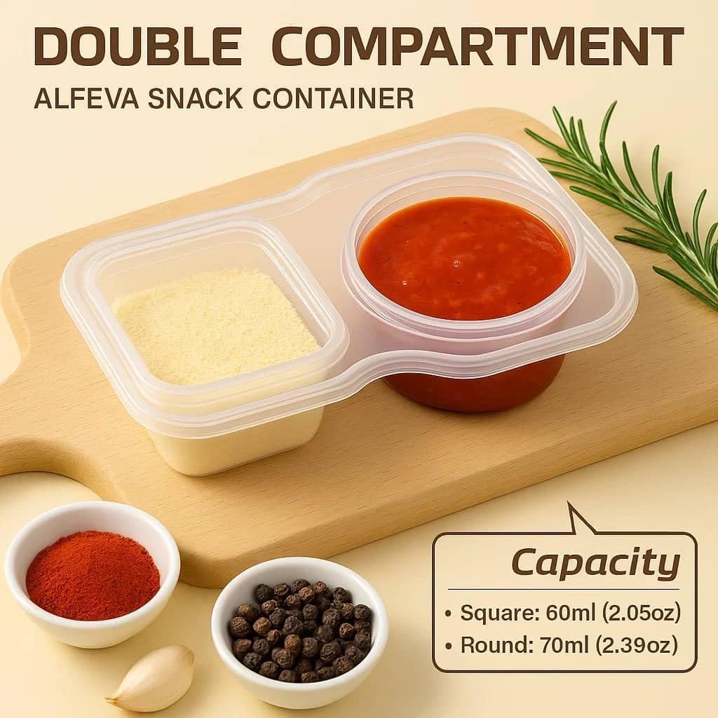 20 Contenedores Reutilizables para Snacks Blacksof 135ml