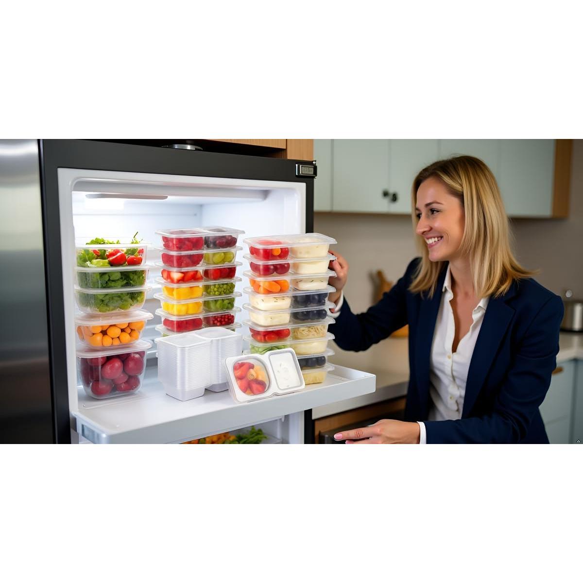 20 Contenedores Reutilizables para Snacks Blacksof 135ml