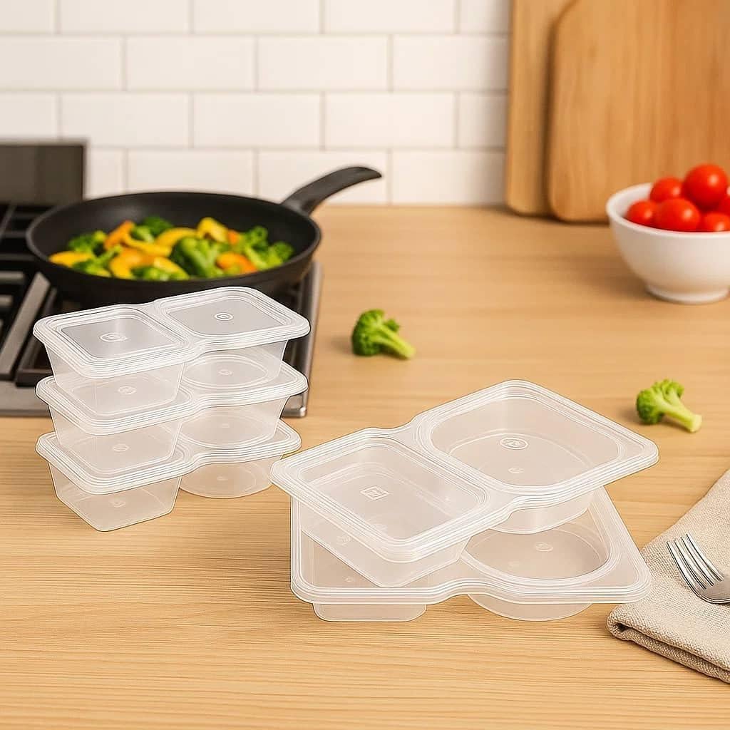 20 Contenedores Reutilizables para Snacks Blacksof 135ml