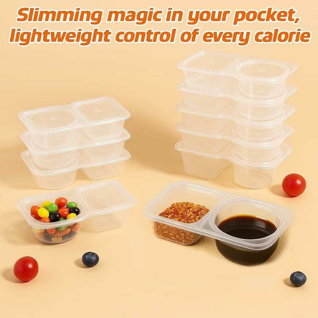 20 Contenedores Reutilizables para Snacks Blacksof 135ml