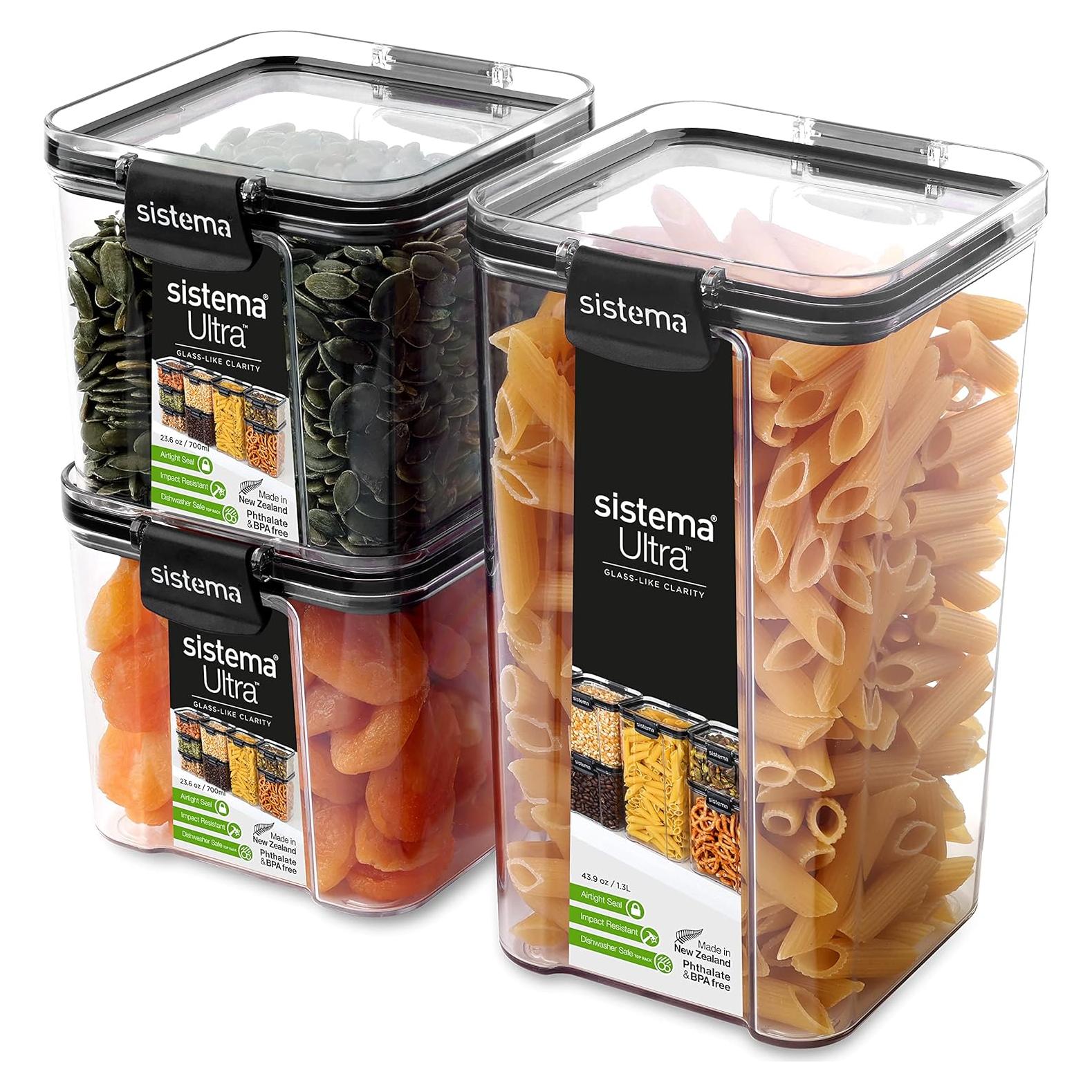 Contenedores de Almacenamiento de Alimentos Sistema 3-Pack 1.3L y 700ml