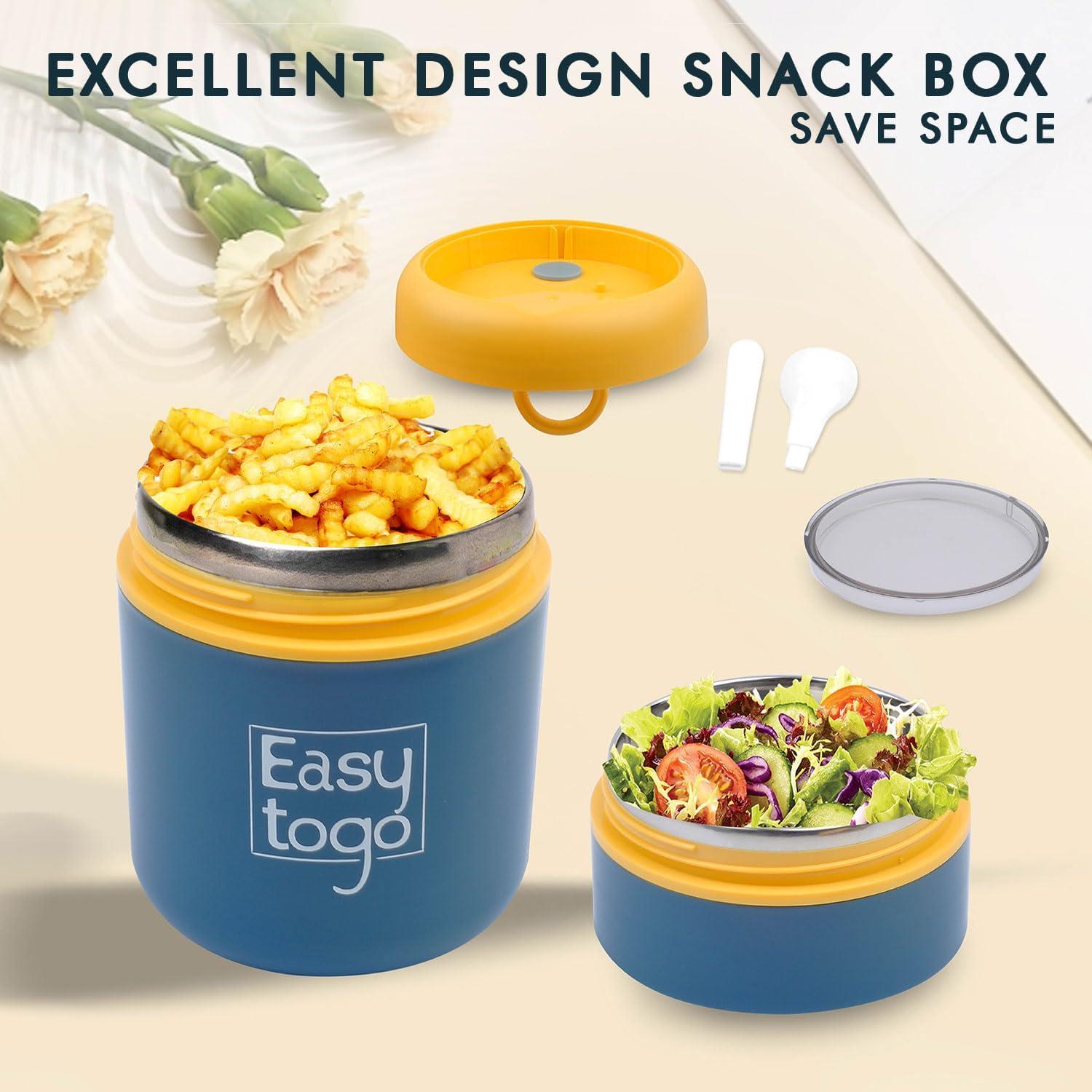 Caja de Almuerzo Portátil Easy Togo 700ml Acero Inoxidable Azul