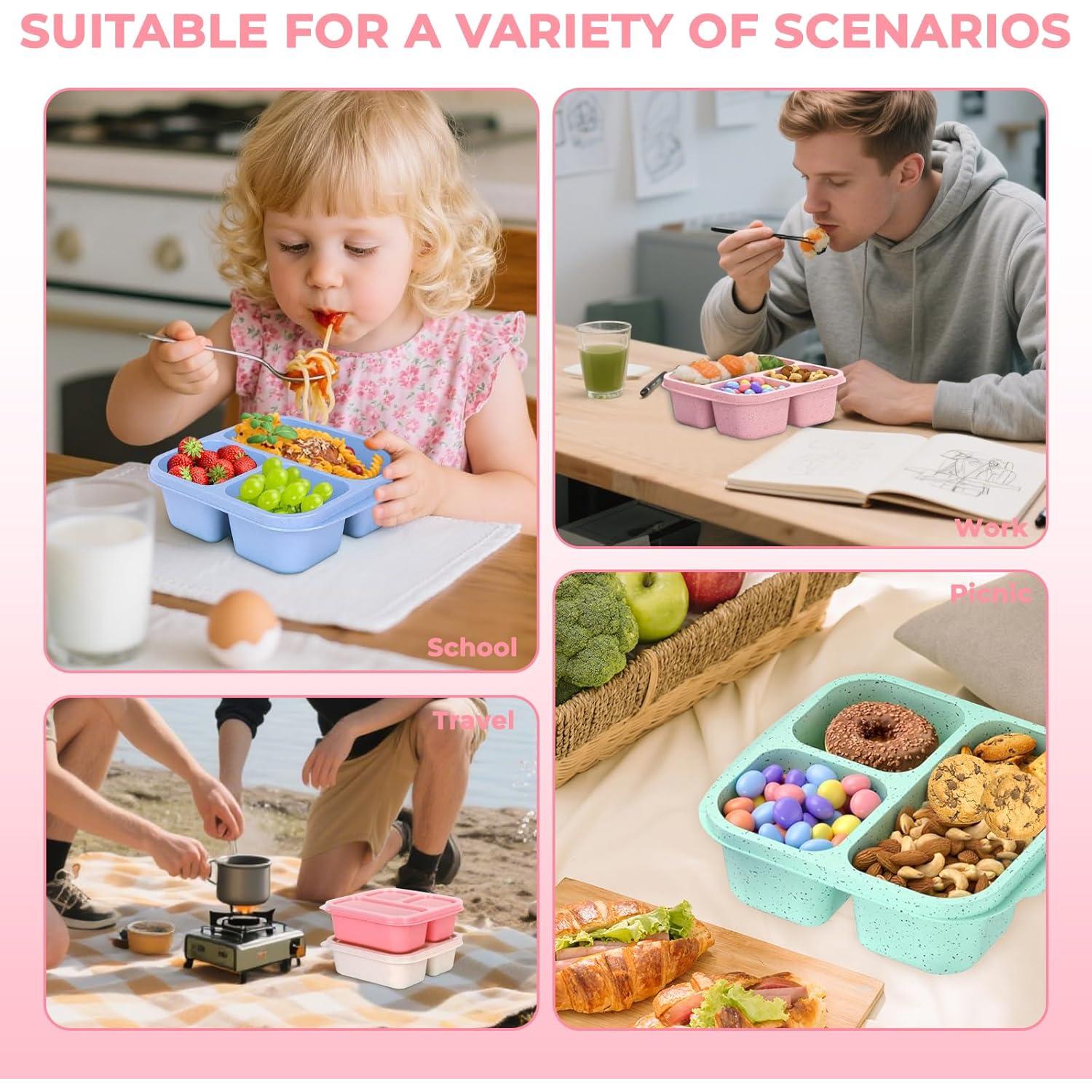 Paquete de 8 Contenedores Apilables GothaBach 3 Compartimentos