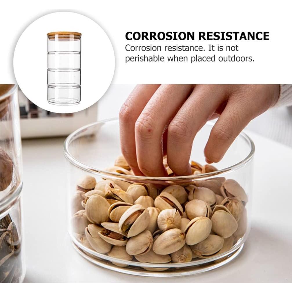 Tarros de Almacenamiento de Vidrio DOITOOL Apilables 4 Niveles