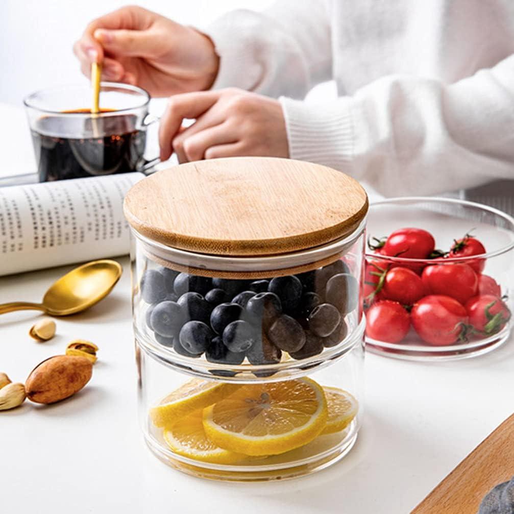 Tarros de Almacenamiento de Vidrio DOITOOL Apilables 4 Niveles