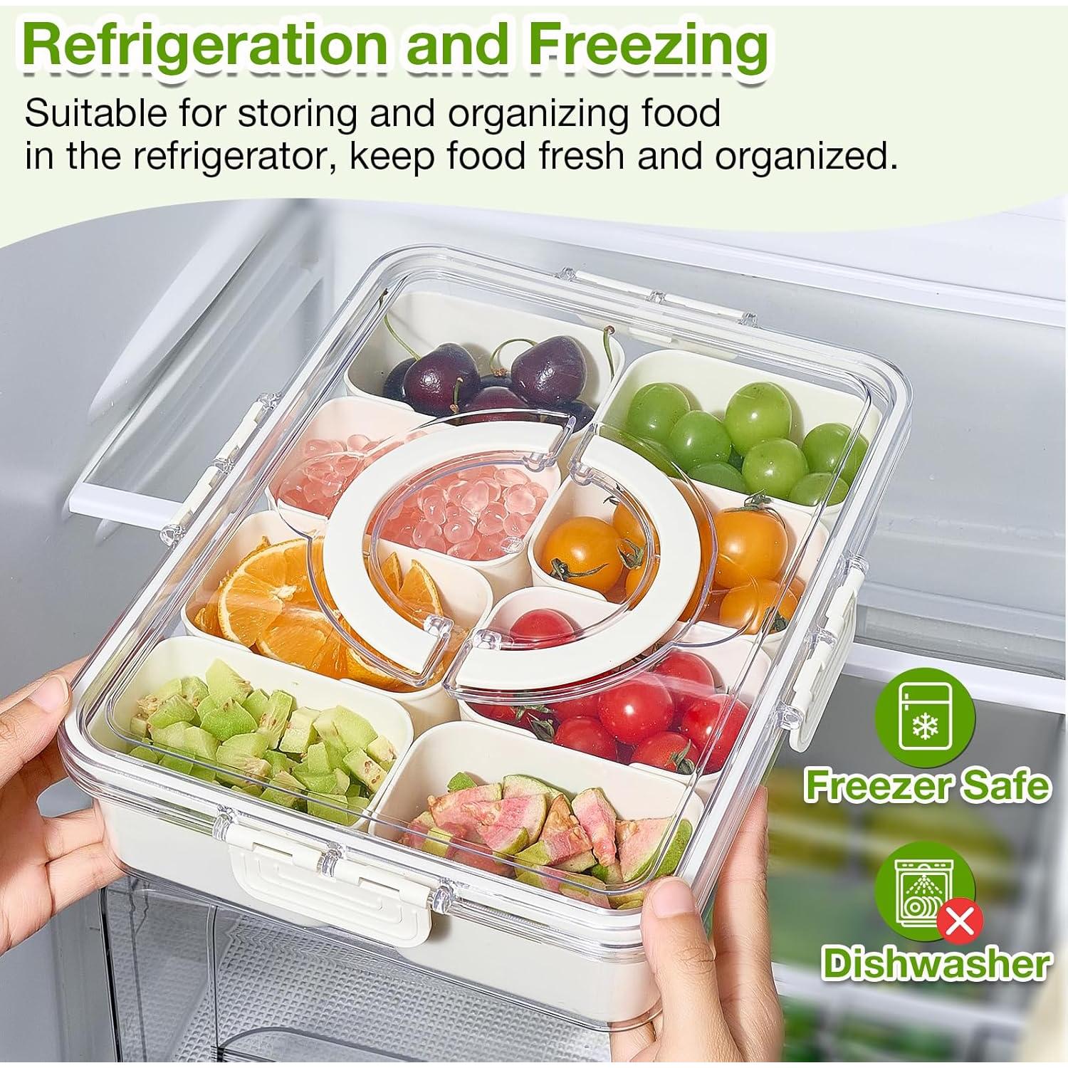 Contenedor Snackle Box Mfacoy 2 Pzs 8 Compartimentos 4.58L