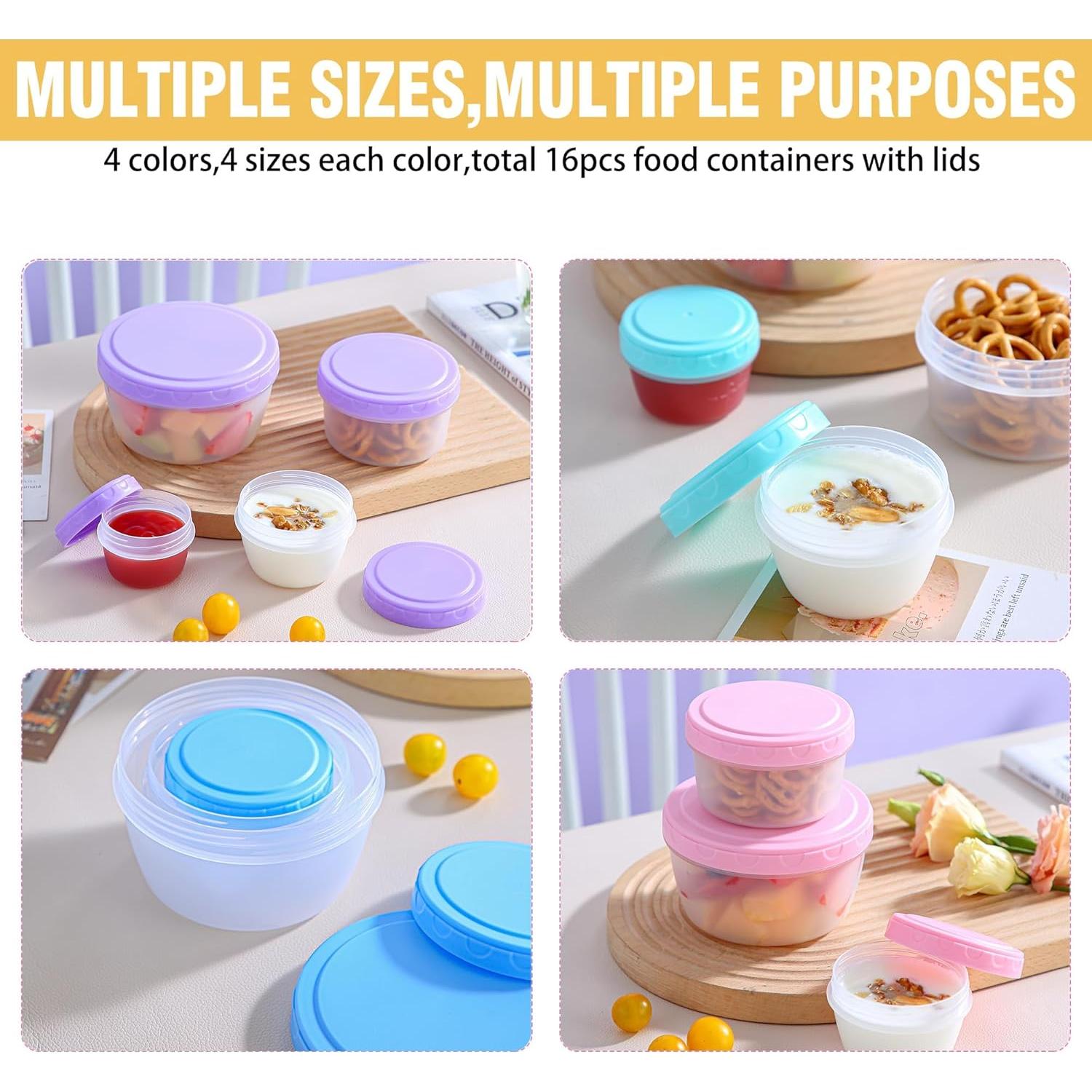 16 Contenedores de Almacenamiento de Alimentos AWTBDP - BPA Free