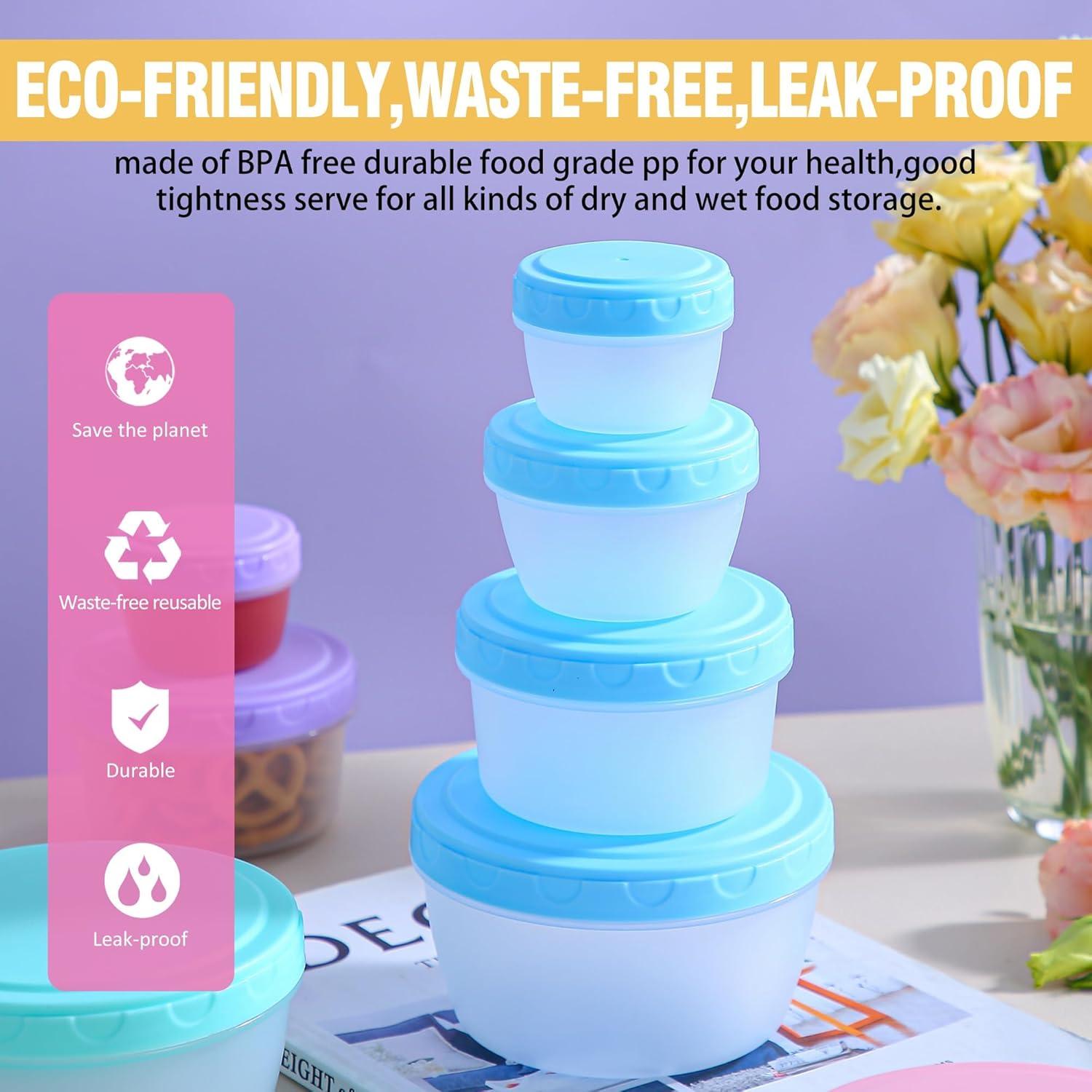 16 Contenedores de Almacenamiento de Alimentos AWTBDP - BPA Free