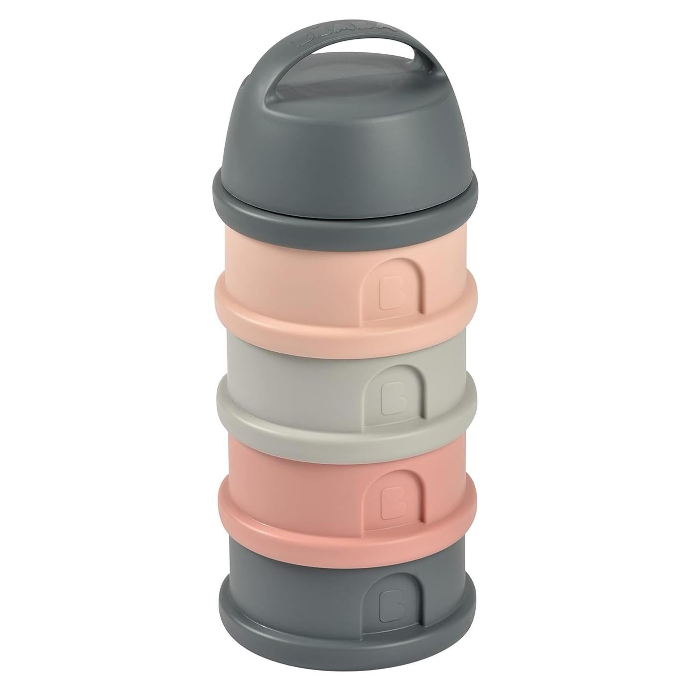 Contenedor de Fórmula y Snacks BEABA Rosa 4 Compartimentos