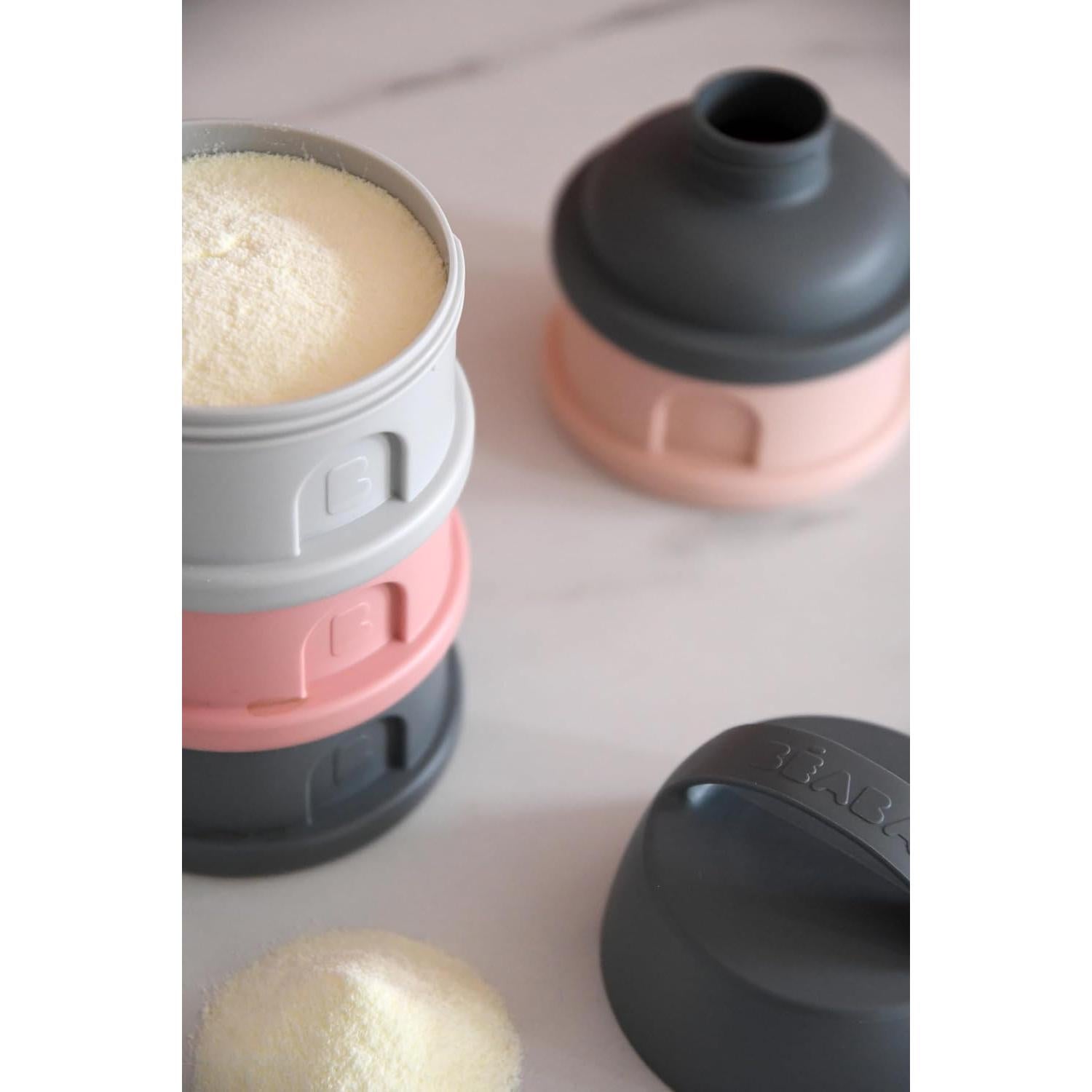 Contenedor de Fórmula y Snacks BEABA Rosa 4 Compartimentos