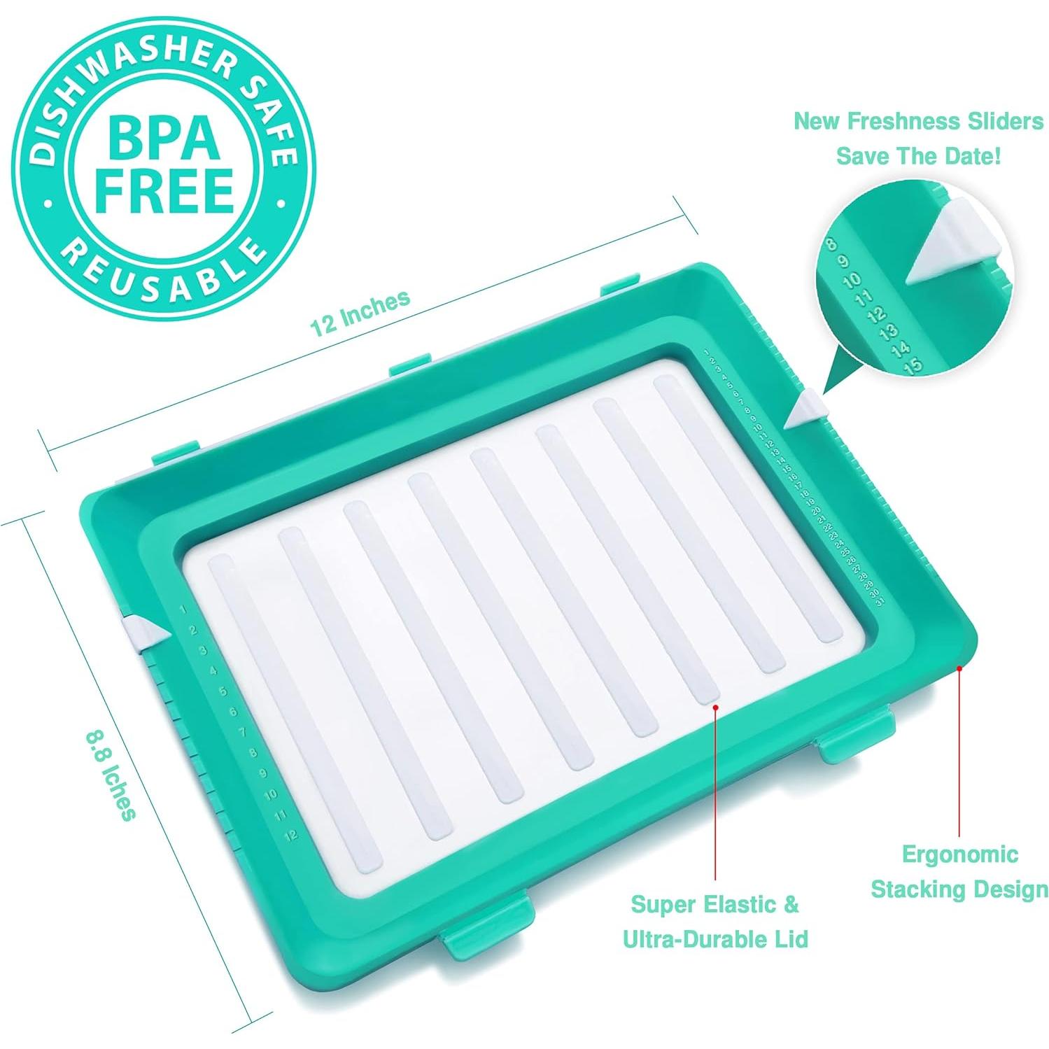 Bandejas de Almacenamiento de Alimentos Skinny Stacks - 2 Unidades