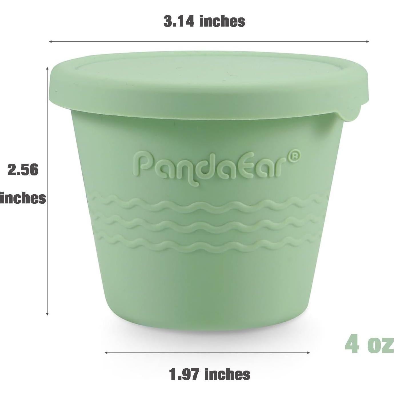 Contenedores de Almacenamiento de Comida para Bebés PandaEar - 12 Piezas 118 ml