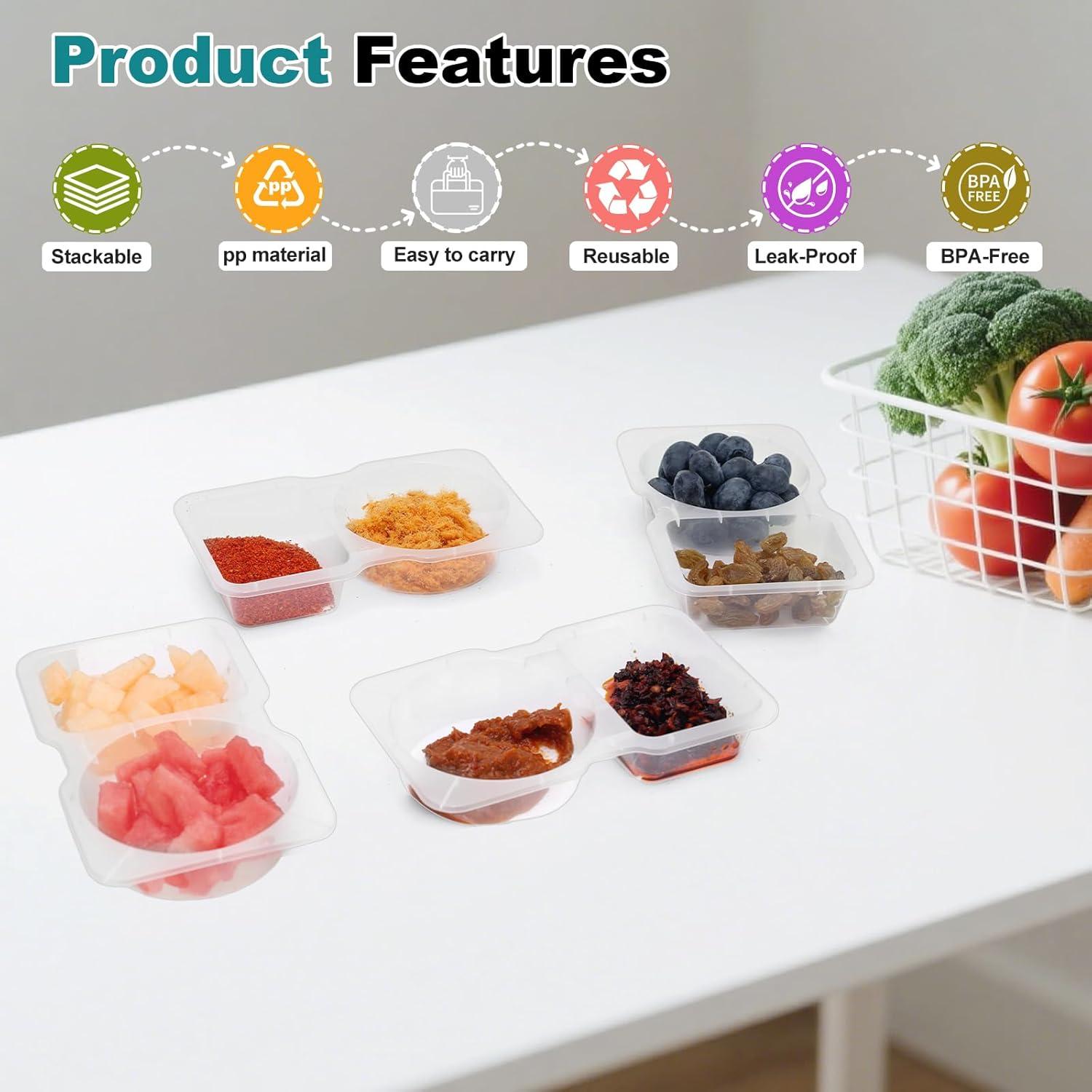 Paquete de 40 Contenedores Reutilizables XeuoPak 130ml Sin BPA