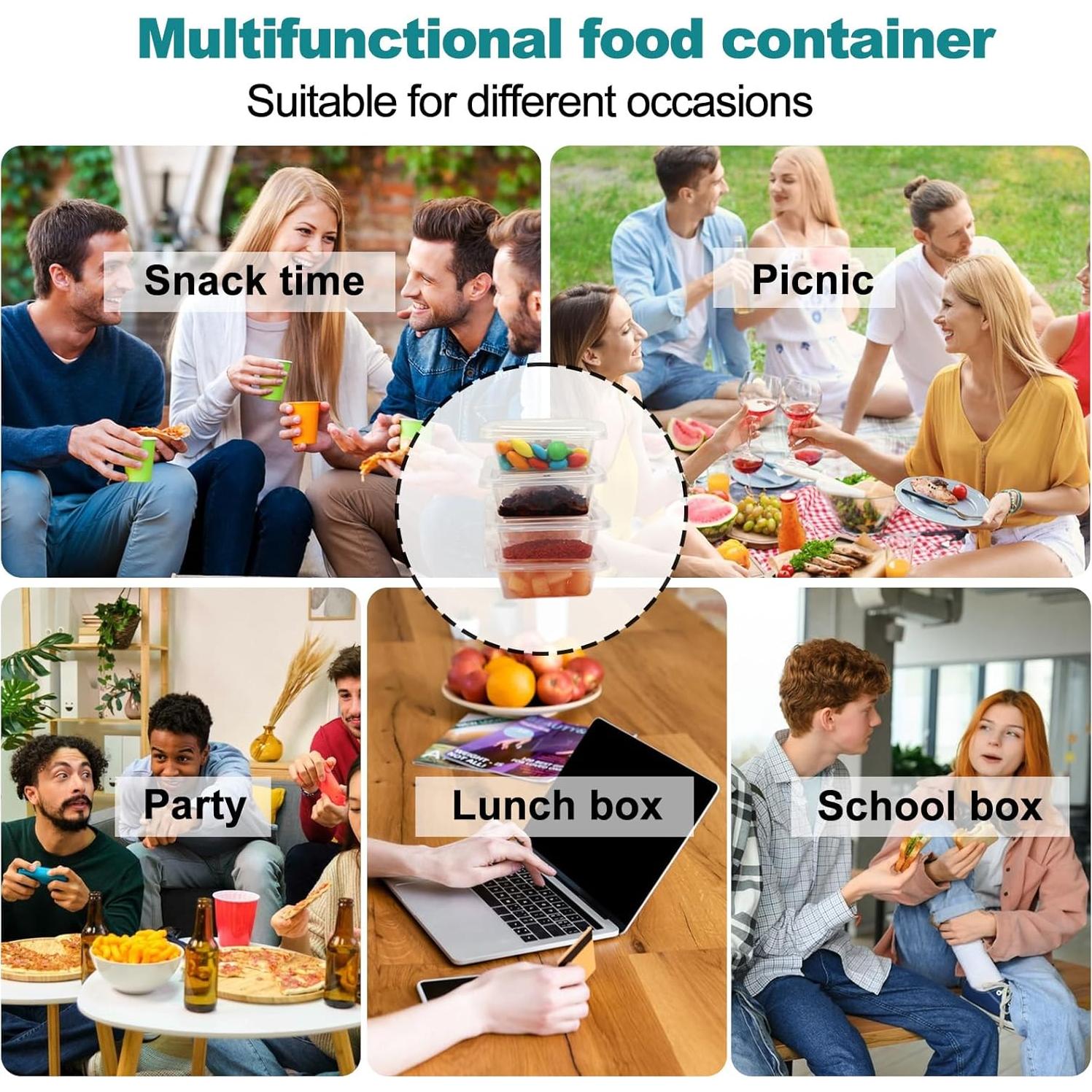 Paquete de 40 Contenedores Reutilizables XeuoPak 130ml Sin BPA