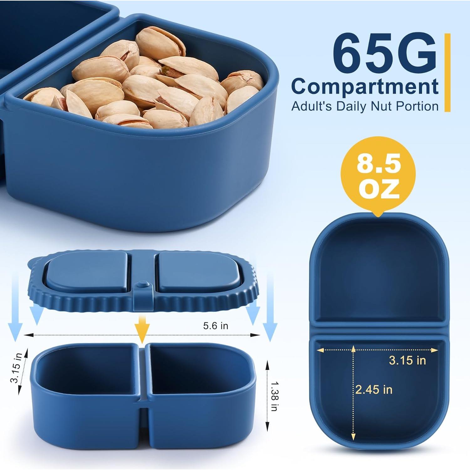 Paquete de 3 Contenedores de Silicona LOROTOCO 8 oz Doble Compartimento