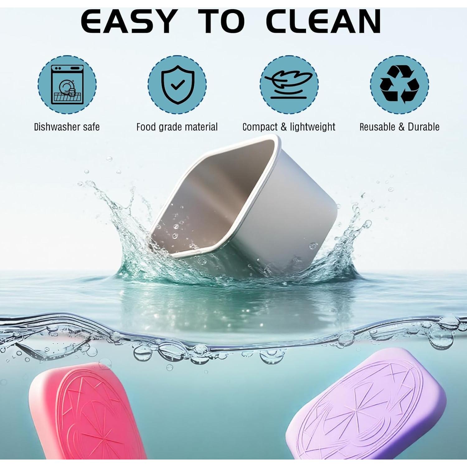 Contenedores de Aperitivos de Acero Inoxidable 6 Pack 180ml