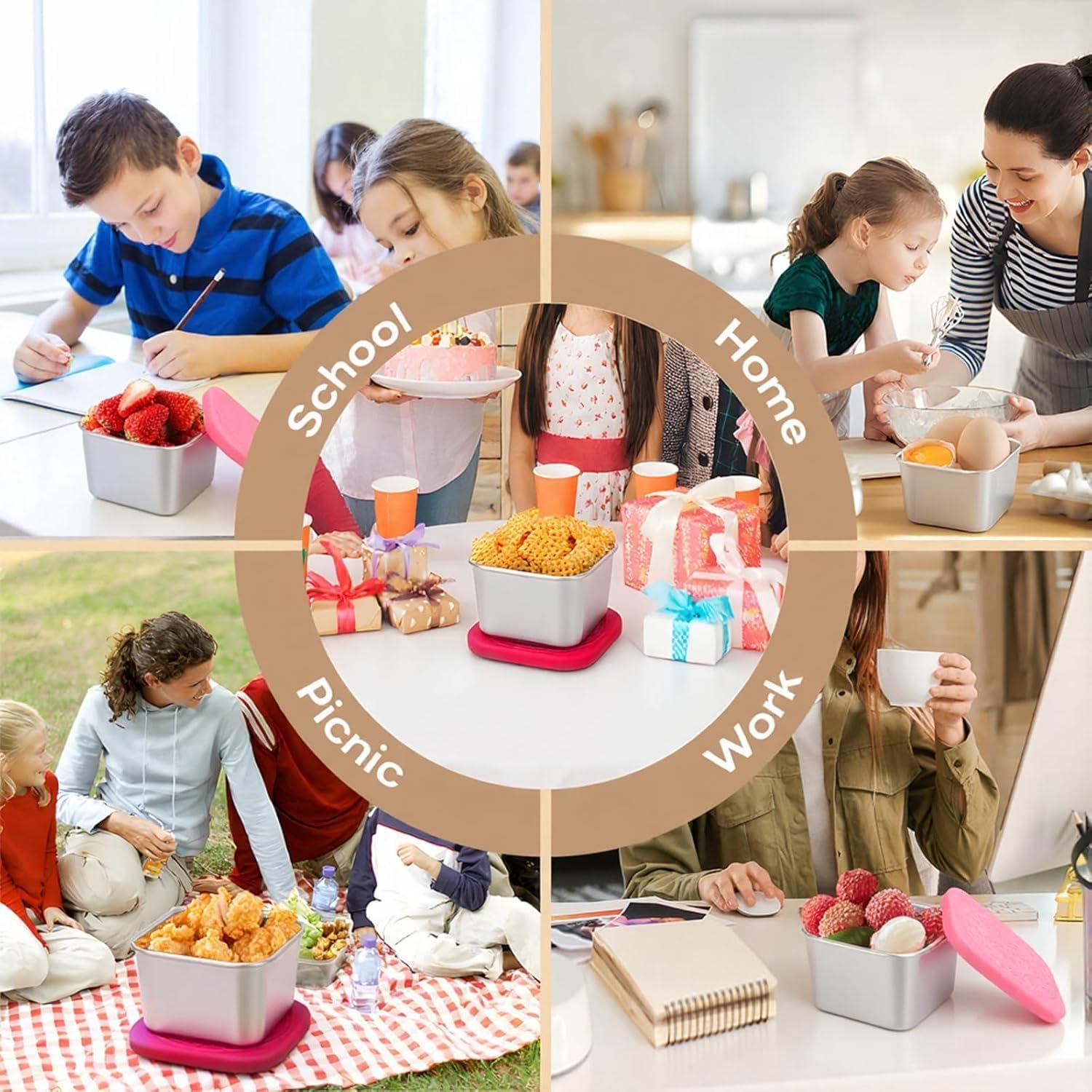 Contenedores de Aperitivos de Acero Inoxidable 6 Pack 180ml