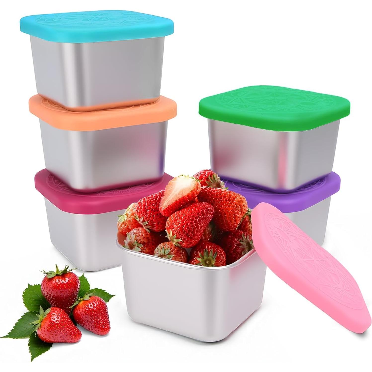 Contenedores de Aperitivos de Acero Inoxidable 6 Pack 180ml