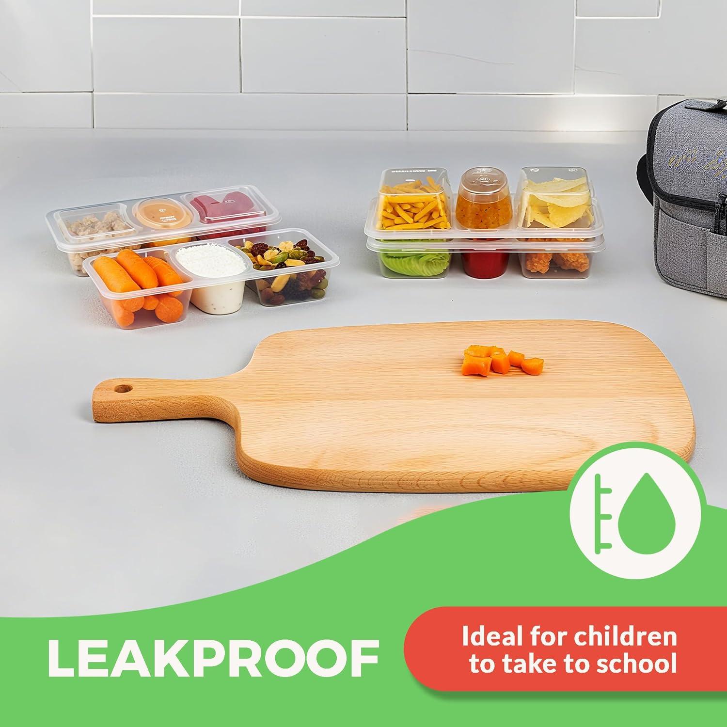 Contenedores Reutilizables MACTANO 20 Juegos 3 Compartimentos 8 oz