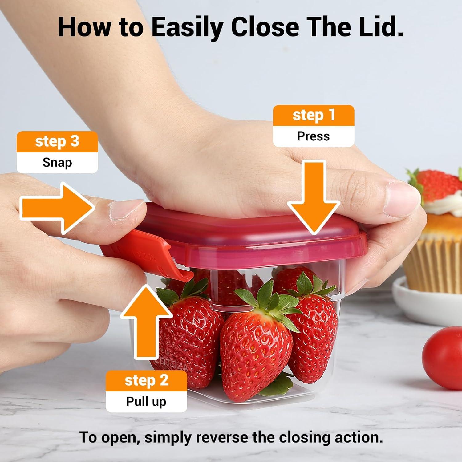 Contenedores de Almacenamiento de Alimentos YI WU 4 Piezas 355ml 148ml