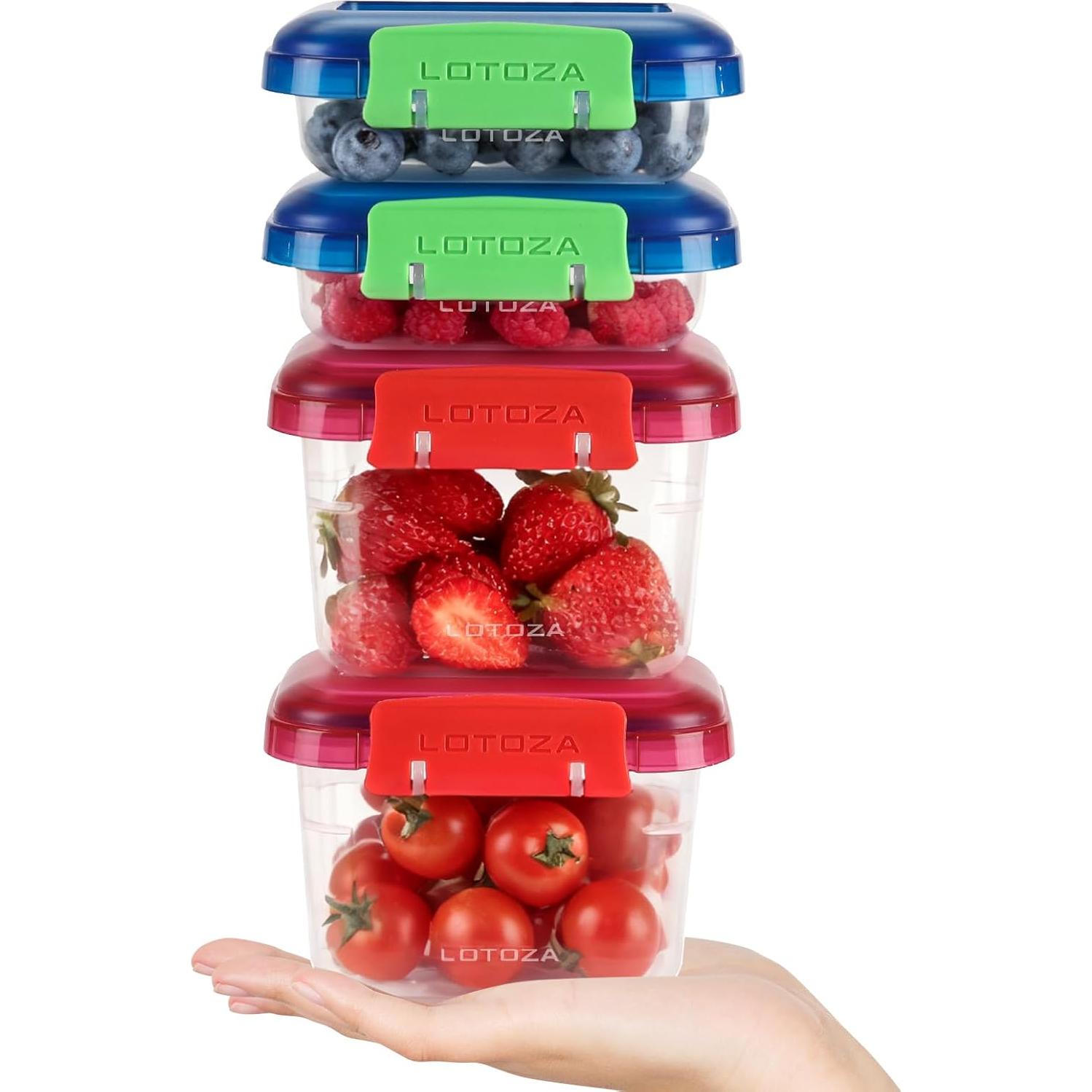 Contenedores de Almacenamiento de Alimentos YI WU 4 Piezas 355ml 148ml