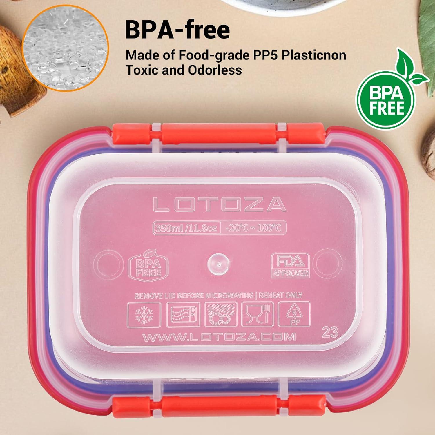 Contenedores de Almacenamiento de Alimentos YI WU 4 Piezas 355ml 148ml