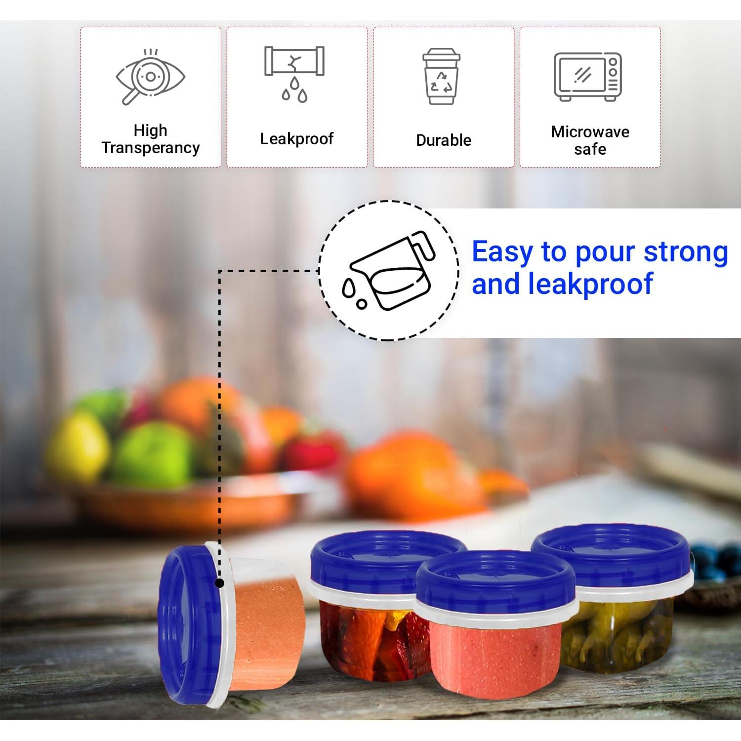 Contenedores de Almacenamiento HomeyGear 12 Pack 113ml Apilables