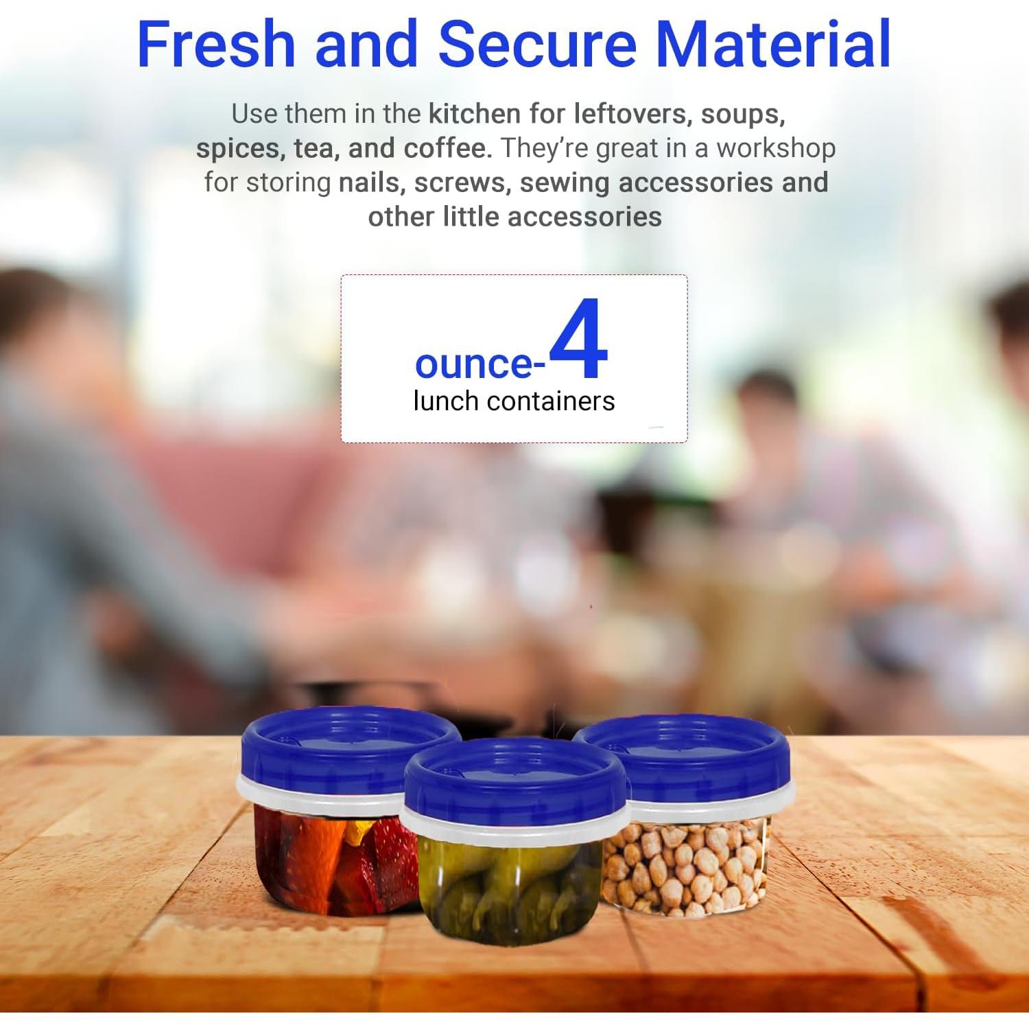 Contenedores de Almacenamiento HomeyGear 12 Pack 113ml Apilables