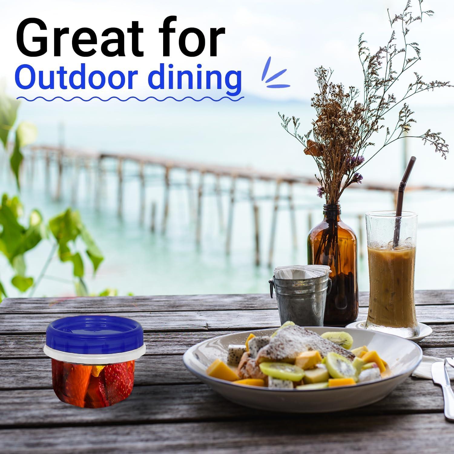 Contenedores de Almacenamiento HomeyGear 12 Pack 113ml Apilables